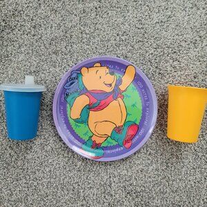 Retro Toddler Dining Lot- Pooh & Tupperware